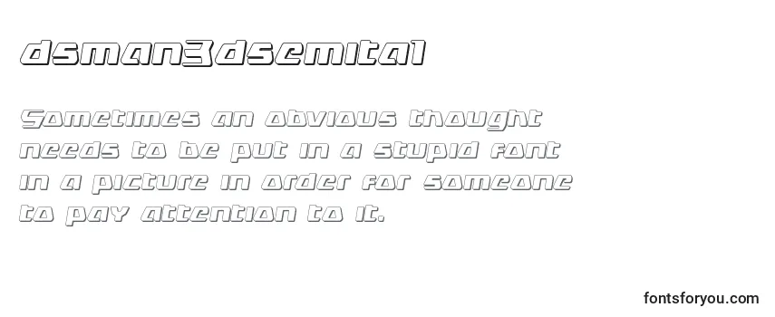 Обзор шрифта Dsman3dsemital (125581)