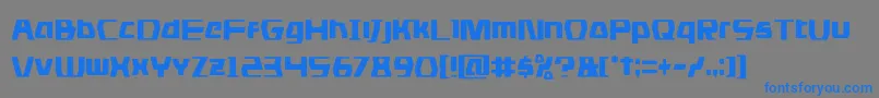 dsmancond Font – Blue Fonts on Gray Background