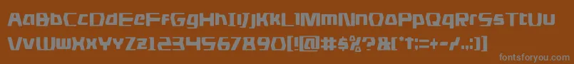 フォントdsmancond – 茶色の背景に灰色の文字