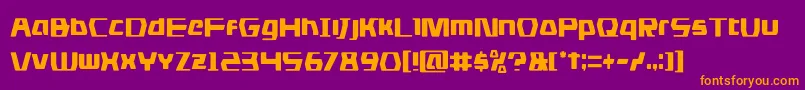 dsmancond Font – Orange Fonts on Purple Background