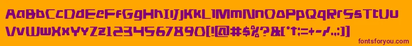 dsmancond Font – Purple Fonts on Orange Background