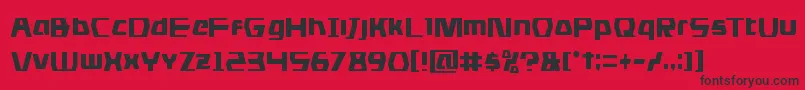 dsmancond Font – Black Fonts on Red Background