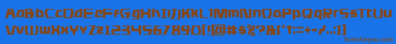 dsmancond Font – Brown Fonts on Blue Background