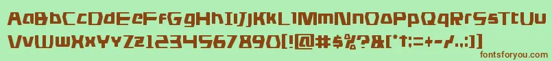 dsmancond Font – Brown Fonts on Green Background