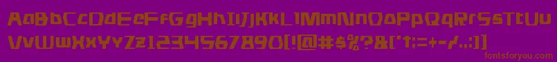 dsmancond-Schriftart – Braune Schriften auf violettem Hintergrund