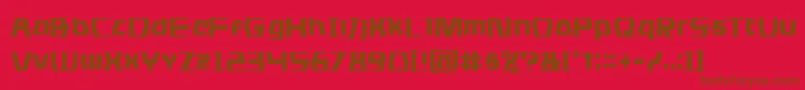 Czcionka dsmancond – brązowe czcionki na czerwonym tle