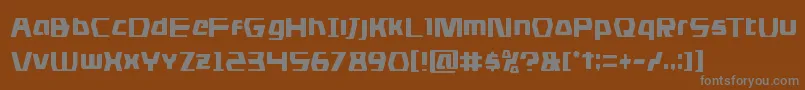 dsmancond Font – Gray Fonts on Brown Background