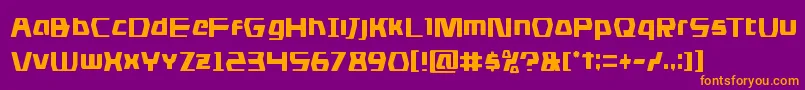dsmancond Font – Orange Fonts on Purple Background