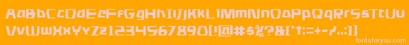 dsmancond-Schriftart – Rosa Schriften auf orangefarbenem Hintergrund
