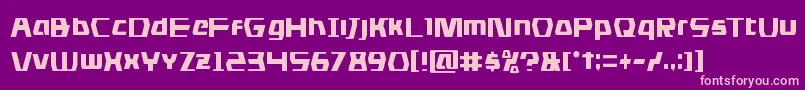 dsmancond Font – Pink Fonts on Purple Background