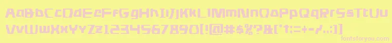 dsmancond-fontti – vaaleanpunaiset fontit keltaisella taustalla