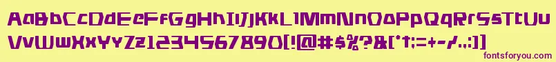 dsmancond Font – Purple Fonts on Yellow Background