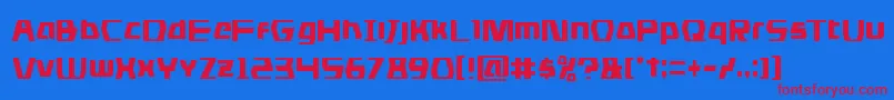 dsmancond-fontti – punaiset fontit sinisellä taustalla