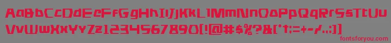 dsmancond Font – Red Fonts on Gray Background