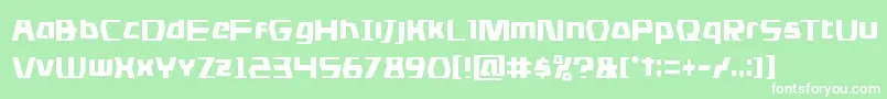 dsmancond Font – White Fonts on Green Background