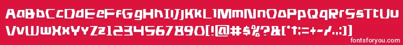 dsmancond Font – White Fonts on Red Background