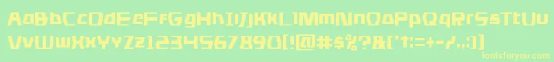 dsmancond Font – Yellow Fonts on Green Background