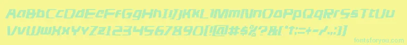 dsmancondital Font – Green Fonts on Yellow Background