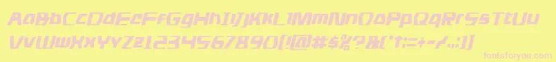 dsmancondital Font – Pink Fonts on Yellow Background