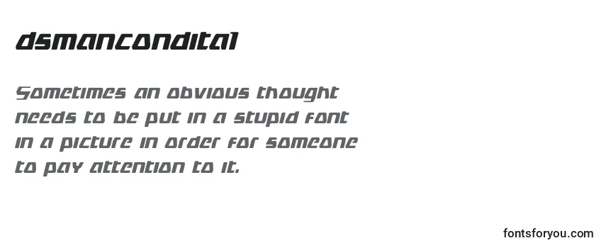 Review of the Dsmancondital (125584) Font