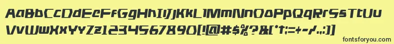 dsmancondsemital Font – Black Fonts on Yellow Background