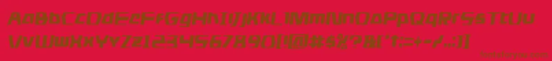 Шрифт dsmancondsemital – коричневые шрифты на красном фоне