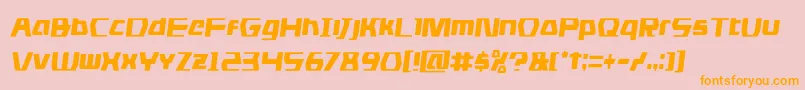 dsmancondsemital Font – Orange Fonts on Pink Background