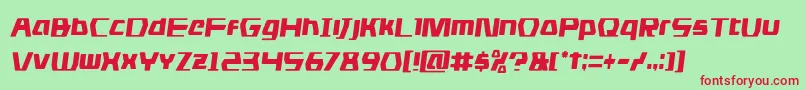 dsmancondsemital Font – Red Fonts on Green Background