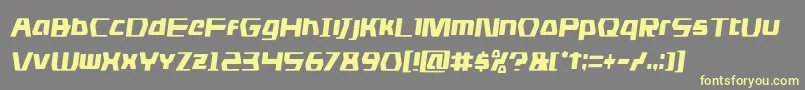 dsmancondsemital Font – Yellow Fonts on Gray Background