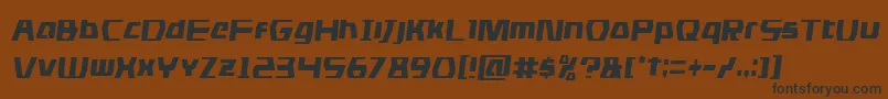 dsmancondsemital Font – Black Fonts on Brown Background