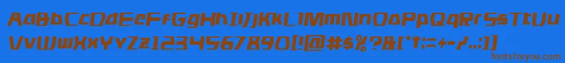 dsmancondsemital Font – Brown Fonts on Blue Background