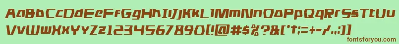 dsmancondsemital Font – Brown Fonts on Green Background