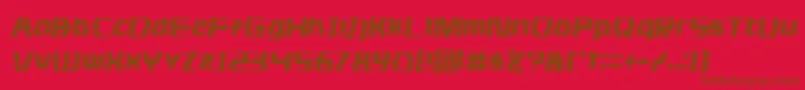 dsmancondsemital Font – Brown Fonts on Red Background