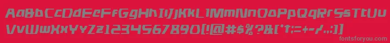 dsmancondsemital Font – Gray Fonts on Red Background