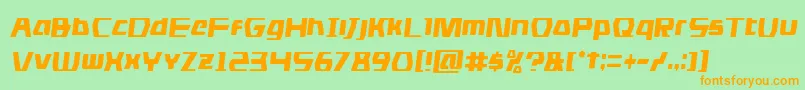 dsmancondsemital Font – Orange Fonts on Green Background