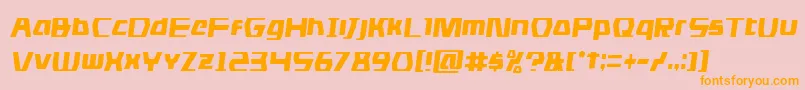 dsmancondsemital Font – Orange Fonts on Pink Background