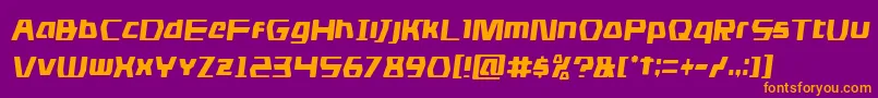 dsmancondsemital Font – Orange Fonts on Purple Background
