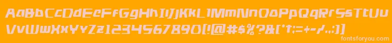 dsmancondsemital Font – Pink Fonts on Orange Background