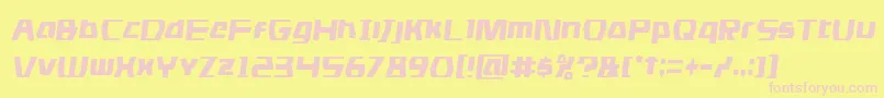 dsmancondsemital Font – Pink Fonts on Yellow Background