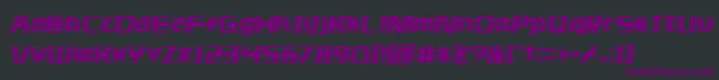 dsmancondsemital Font – Purple Fonts on Black Background