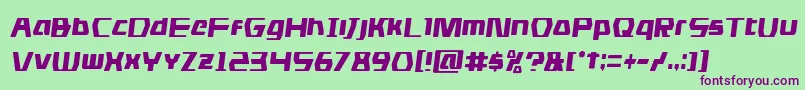 dsmancondsemital Font – Purple Fonts on Green Background