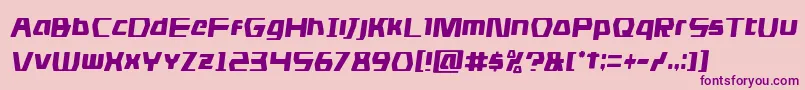 dsmancondsemital Font – Purple Fonts on Pink Background