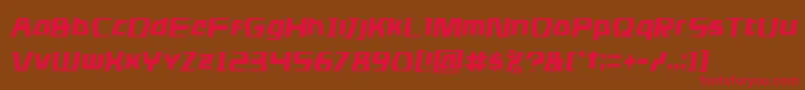 dsmancondsemital Font – Red Fonts on Brown Background