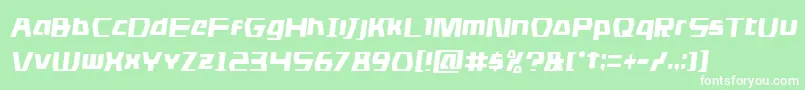 フォントdsmancondsemital – 緑の背景に白い文字