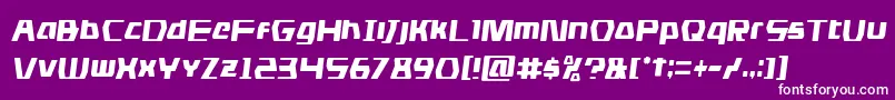 dsmancondsemital Font – White Fonts on Purple Background