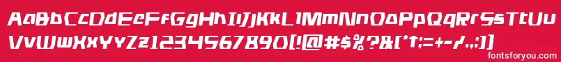 dsmancondsemital Font – White Fonts on Red Background