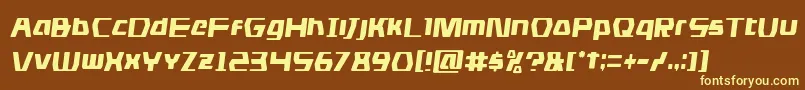 dsmancondsemital Font – Yellow Fonts on Brown Background