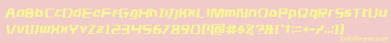 dsmancondsemital Font – Yellow Fonts on Pink Background
