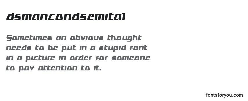 Review of the Dsmancondsemital (125587) Font