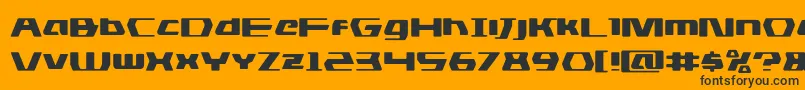 dsmanexpand-Schriftart – Schwarze Schriften auf orangefarbenem Hintergrund